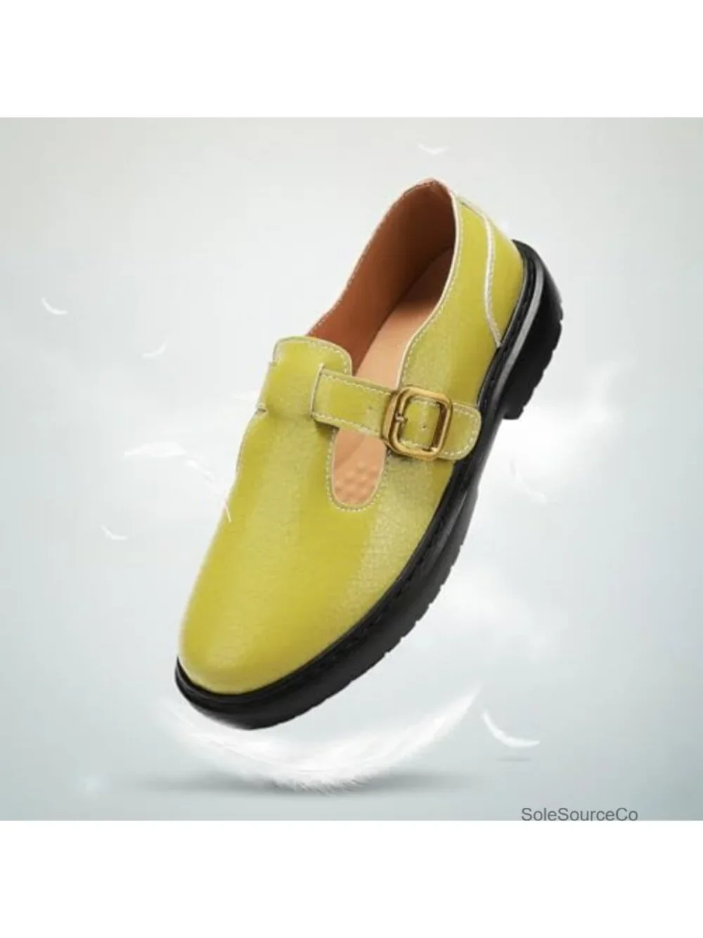 Women's Mary Jane Flats Shoes Faux Leather Buckle Comfort Walking Shoes